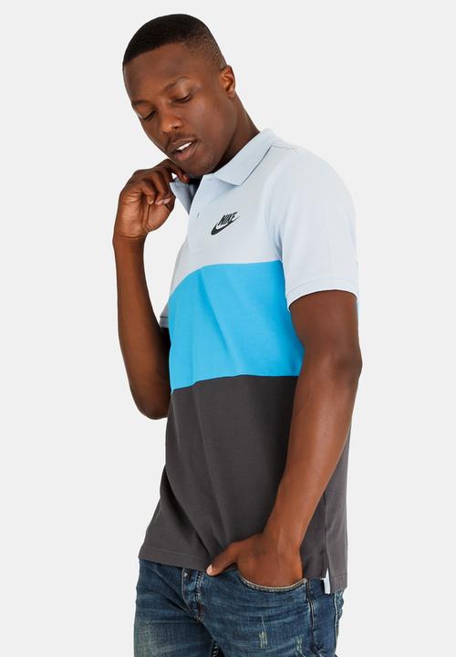 Nike - NSW Polo Pq Matchup Clrblk Mid Blue