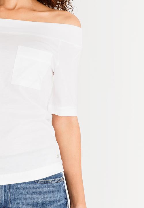 GUESS - Acme Off-the-Shoulder Top White