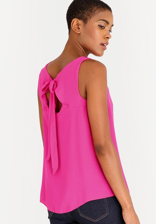 edit - Tie-Up Back Top Magenta
