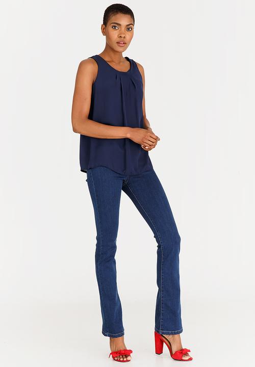 edit - Tie-Up Back Top Navy