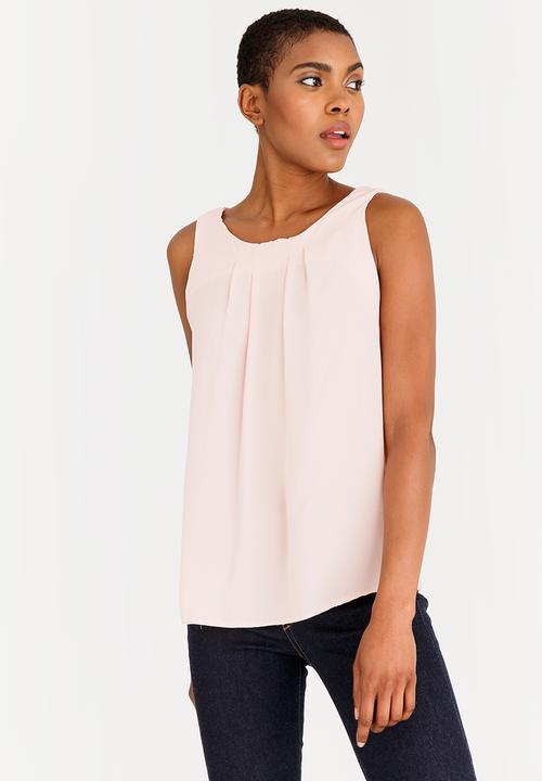 edit - Tie-Up Back Top Pale Pink
