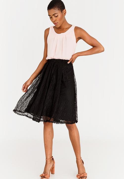 edit - Lace Midi Skirt Black