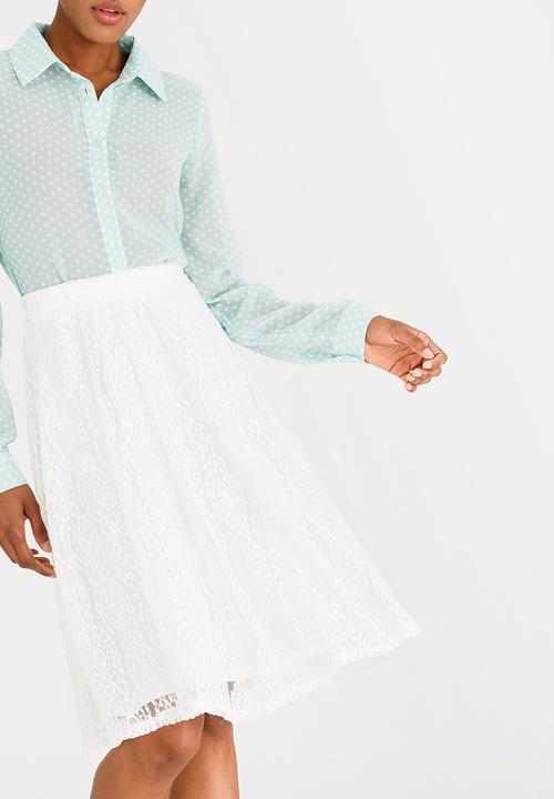 edit - Lace Midi Skirt Off White
