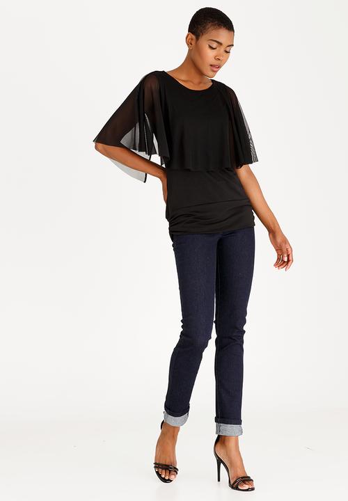 edit - Mesh Overlay Tee Black