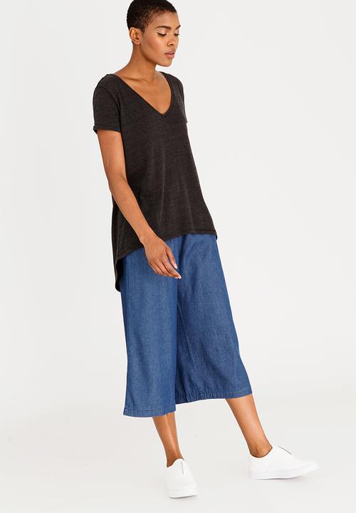 edit - V Neckline Tunic Charcoal
