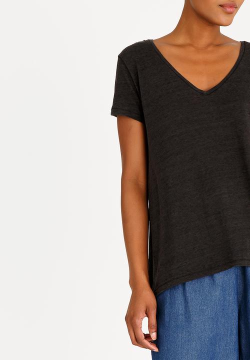 edit - V Neckline Tunic Charcoal
