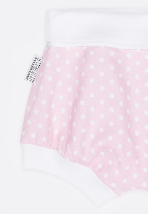 Poogy Bear - Polkadot Harem Shorts Mid Pink
