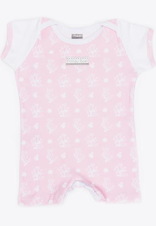 Poogy Bear - Woodland Romper Pale Pink