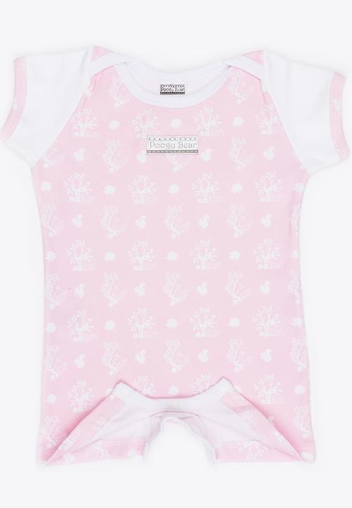 Poogy Bear - Woodland Romper Pale Pink
