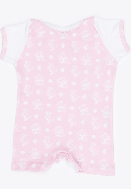 Poogy Bear - Woodland Romper Pale Pink