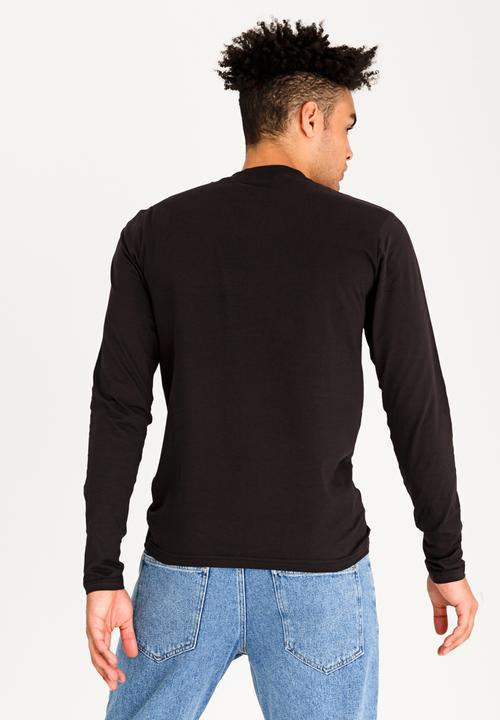 Only & Sons - Fabio High Rip Neck Tee Black