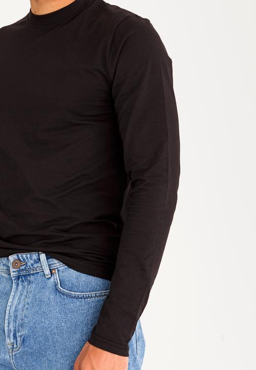 Only & Sons - Fabio High Rip Neck Tee Black