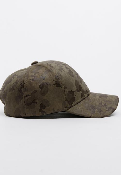 STYLE REPUBLIC - Camo Print 5 Panel Cap Khaki Green