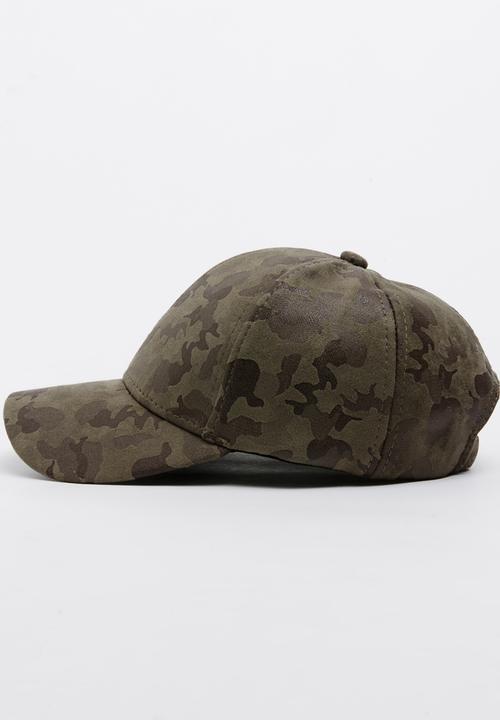 STYLE REPUBLIC - Camo Print 5 Panel Cap Khaki Green