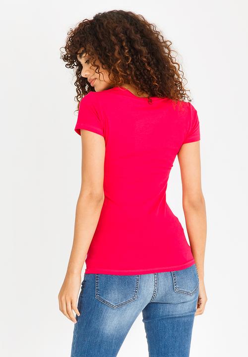 GUESS - Guess Electric Triangle Tee Mid Pink