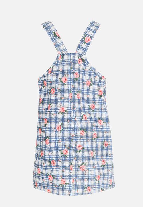 See-Saw - Pinafore Dress with Pockets and Centre Front Zip Multi-colour