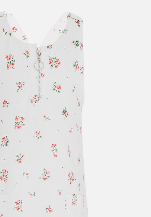 See-Saw - Pinafore Dress with Pockets and Centre Front Zip Multi-colour
