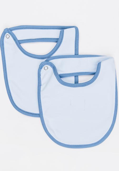 Baby Corner - Boys 2 Pack Star   Bib Blue