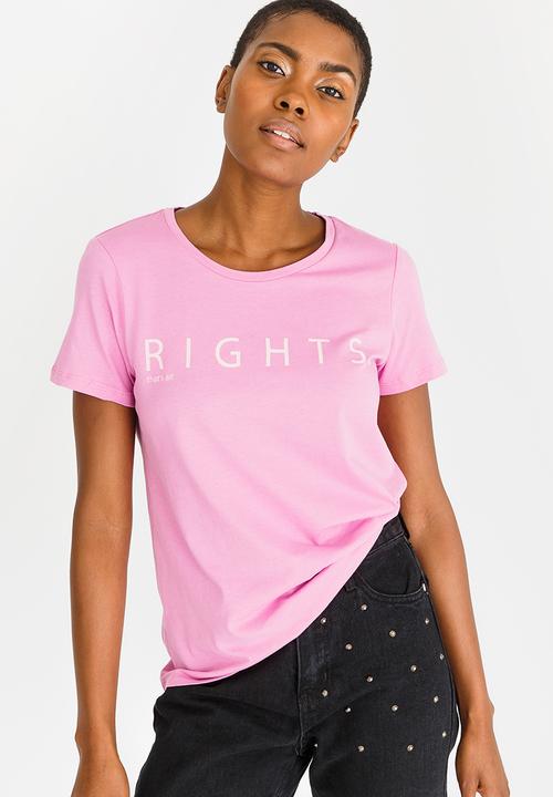 Vero Moda - Slogan Tee Mid Pink