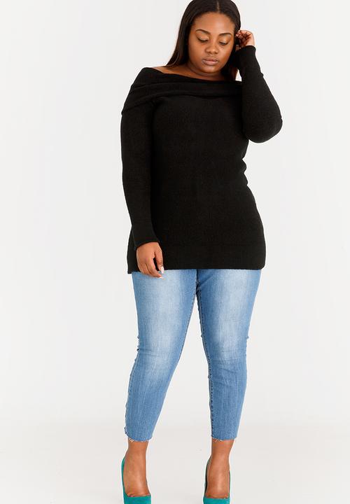 STYLE REPUBLIC PLUS - Bardot Jersey Black