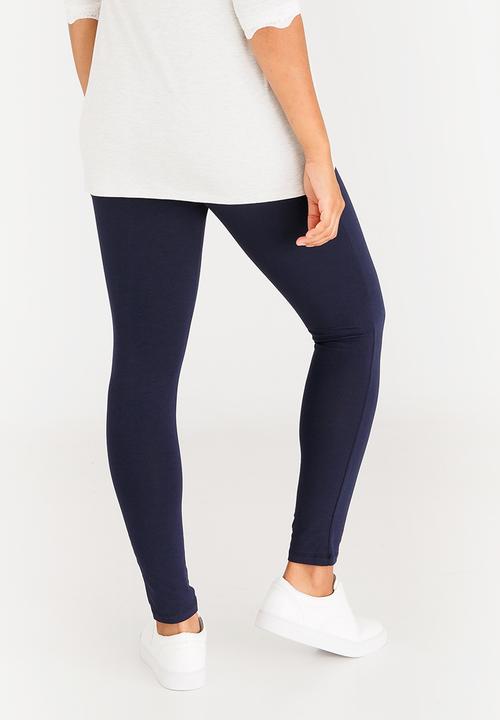 Cherry Melon - Maternity Leggings Full Length - Navy