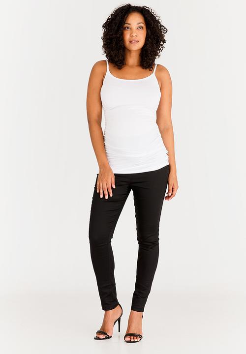 Cherry Melon - Basic Cami with Side Detail White