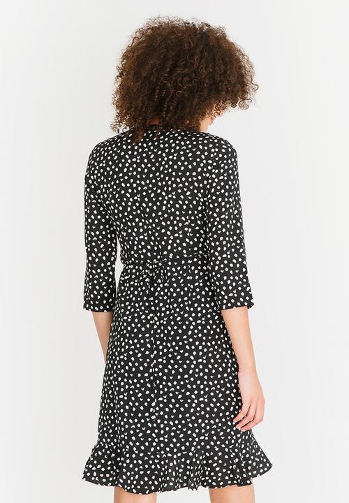 Vero Moda - Henna dot dress - black & white 