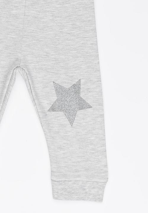 Soobe - Star print joggers - grey