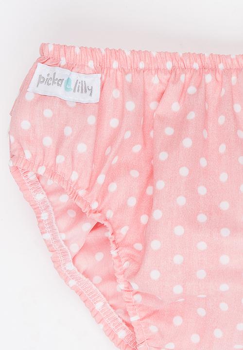 Pickalilly - Lace Frilled Diaper Cover Mid Pink
