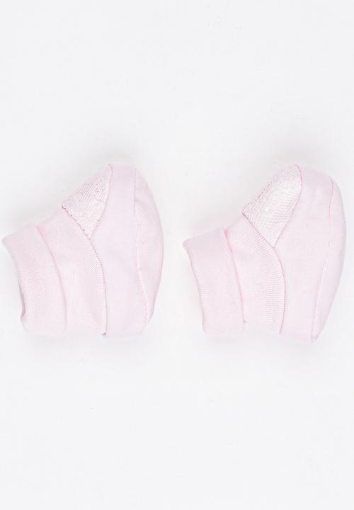 Baby Corner - Girl Lace Booties Pale Pink