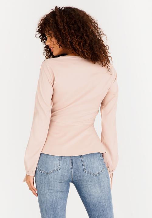SISSY BOY - Wrap Blouse Nude