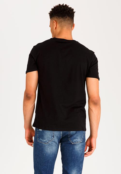 GUESS - Text Edit Crew Tee Black