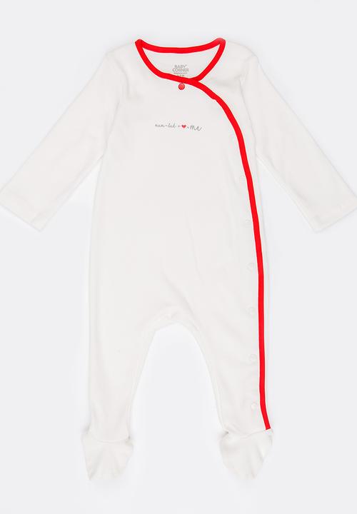 Baby Corner - Girls  Sleepsuit White