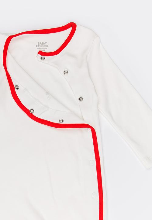 Baby Corner - Girls  Sleepsuit White