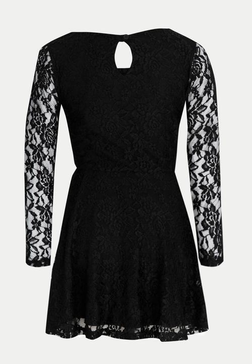 Rebel Republic - Long Sleeve Lace Dress Black