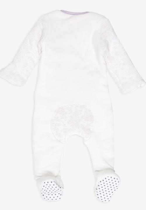 Baby Corner - Girls  Sleepsuit White