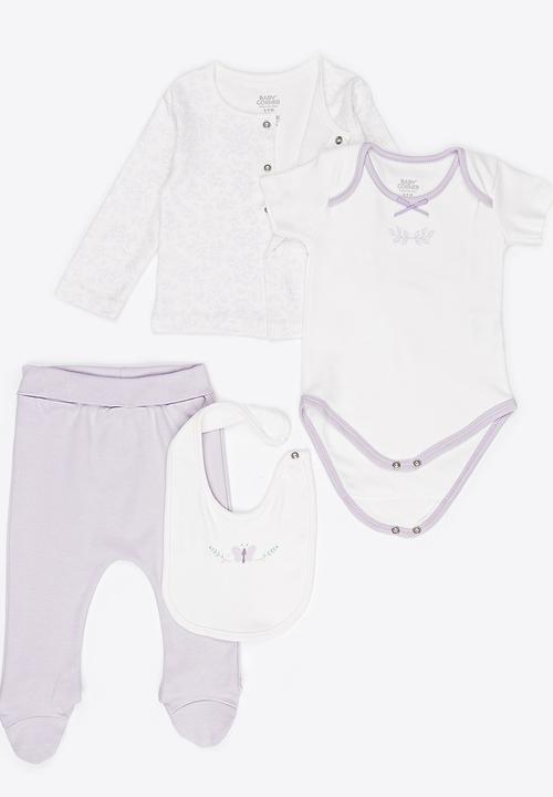 Baby Corner - Girls 5 Piece Cardigan Set White