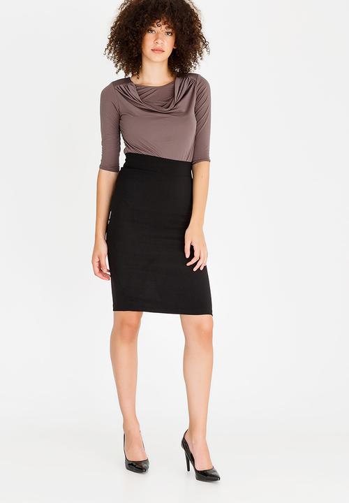 edit - Stretch Pencil Skirt Black