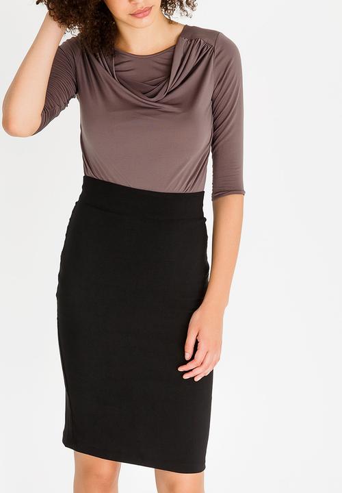 edit - Stretch Pencil Skirt Black