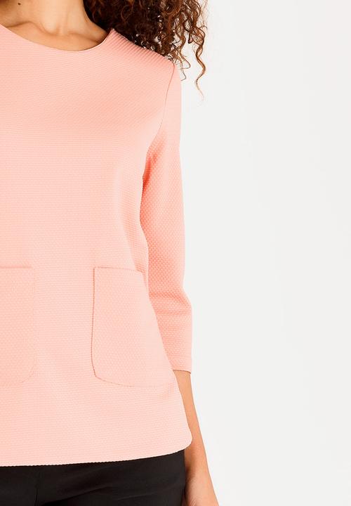 edit - Pocket Front Blouse Peach