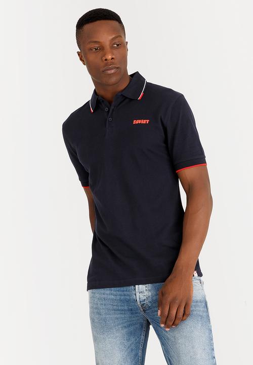 SOVIET - Swansea Pique Golfer Navy