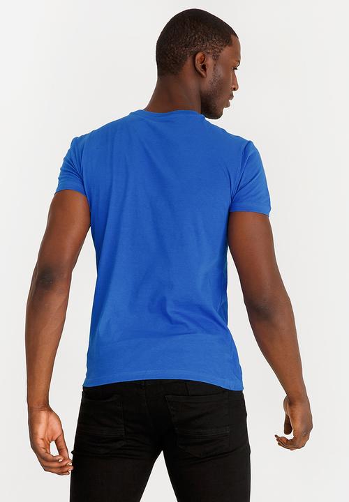 POLO - Classic Printed Crew Neck Tee Cobalt
