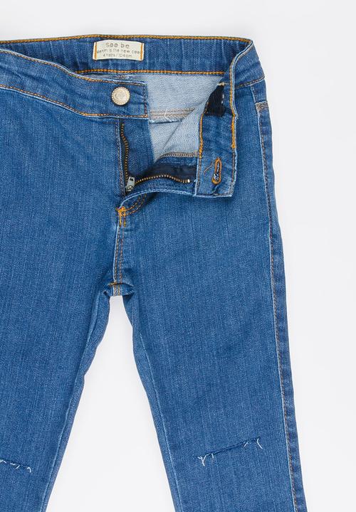 Soobe - Girls Straight Leg Jean Mid Blue