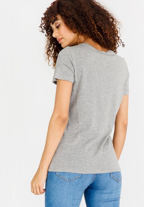 Vero Moda - Slogan Tee Pale Grey
