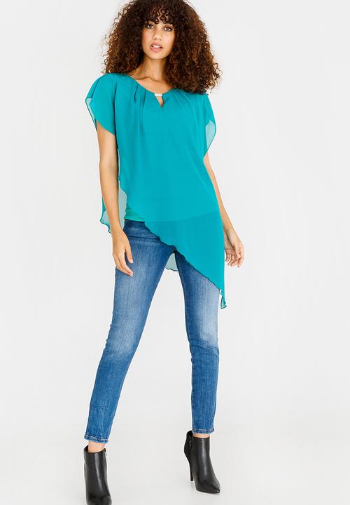 edit - Double Layer Blouse Green