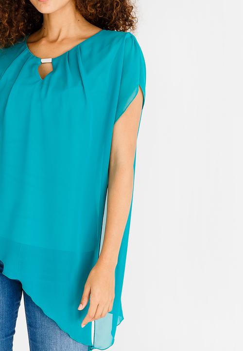 edit - Double Layer Blouse Green