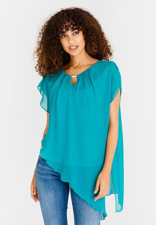 edit - Double Layer Blouse Green