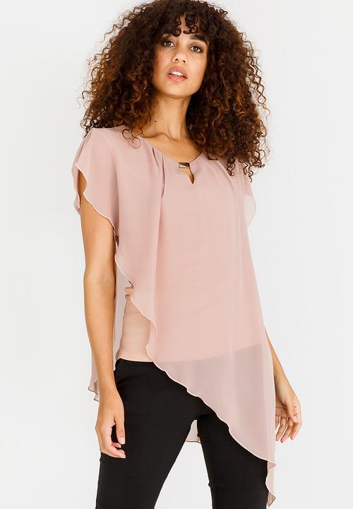edit - Double Layer Blouse Pale Pink