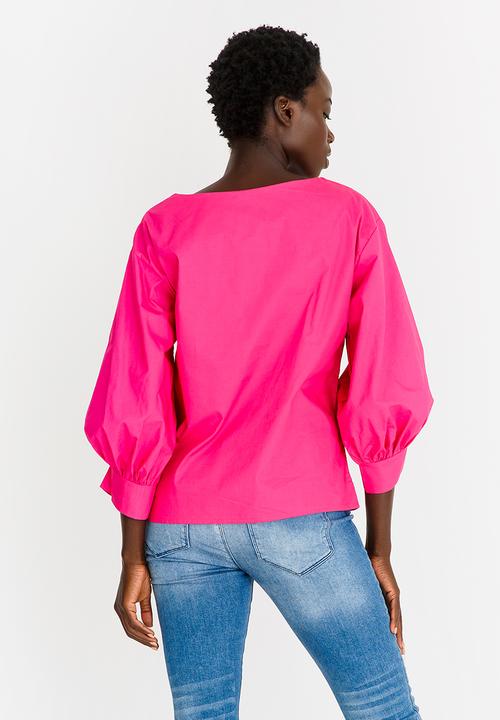 STYLE REPUBLIC - Volume Sleeve Blouse Cerise Pink