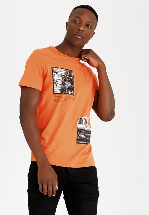 Jack & Jones - DAZET Crew Neck Tee Orange